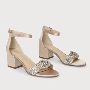 ‼️‼️SOLD‼️‼️ Blue by Betsey Johnson Women's SB-Mel Heeled Sandal Champagne